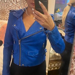 Iro,leather jacket,1,xs, blue